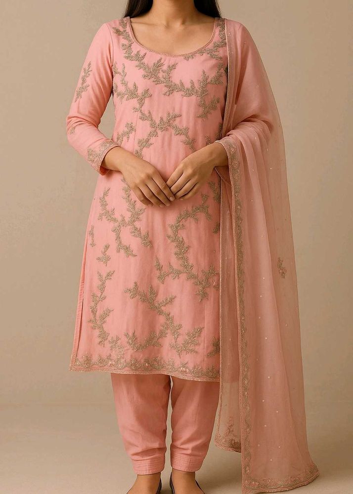 Elegant Pink Embroidered Kurta
