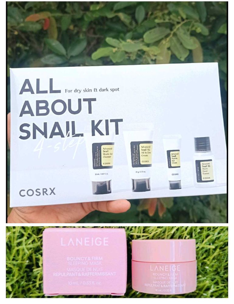 Cosrx All About Snail Kit And Laneige Mask