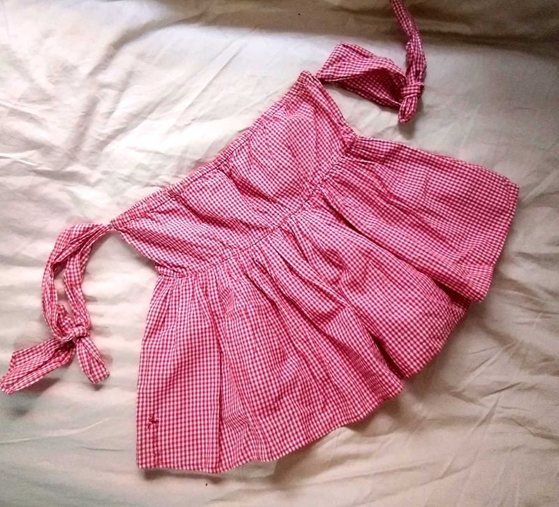 Red &amp; White Patterened Top