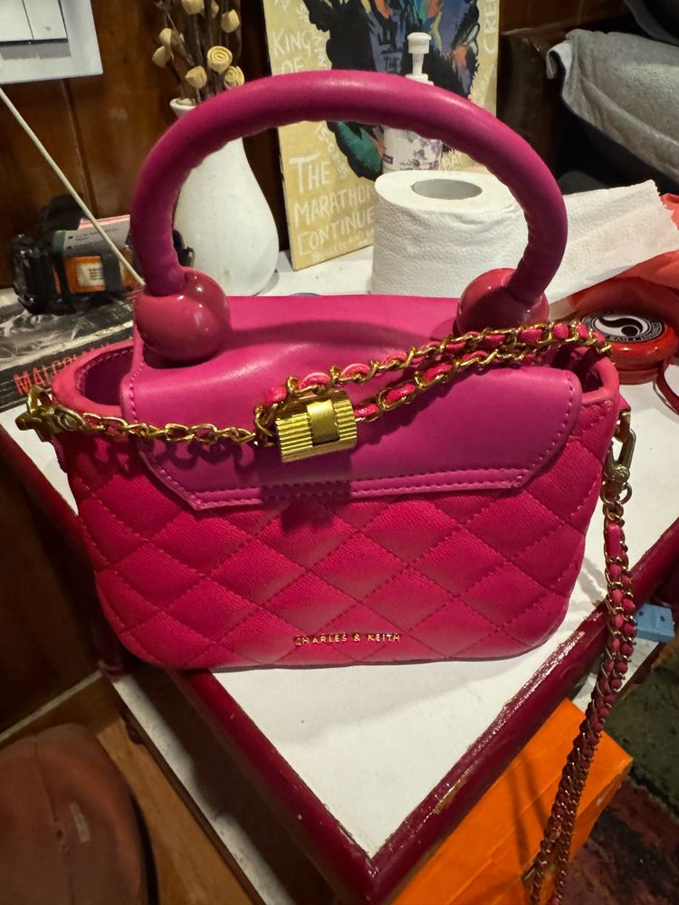 Charles &amp; Keith Quilted Top Handle Bag