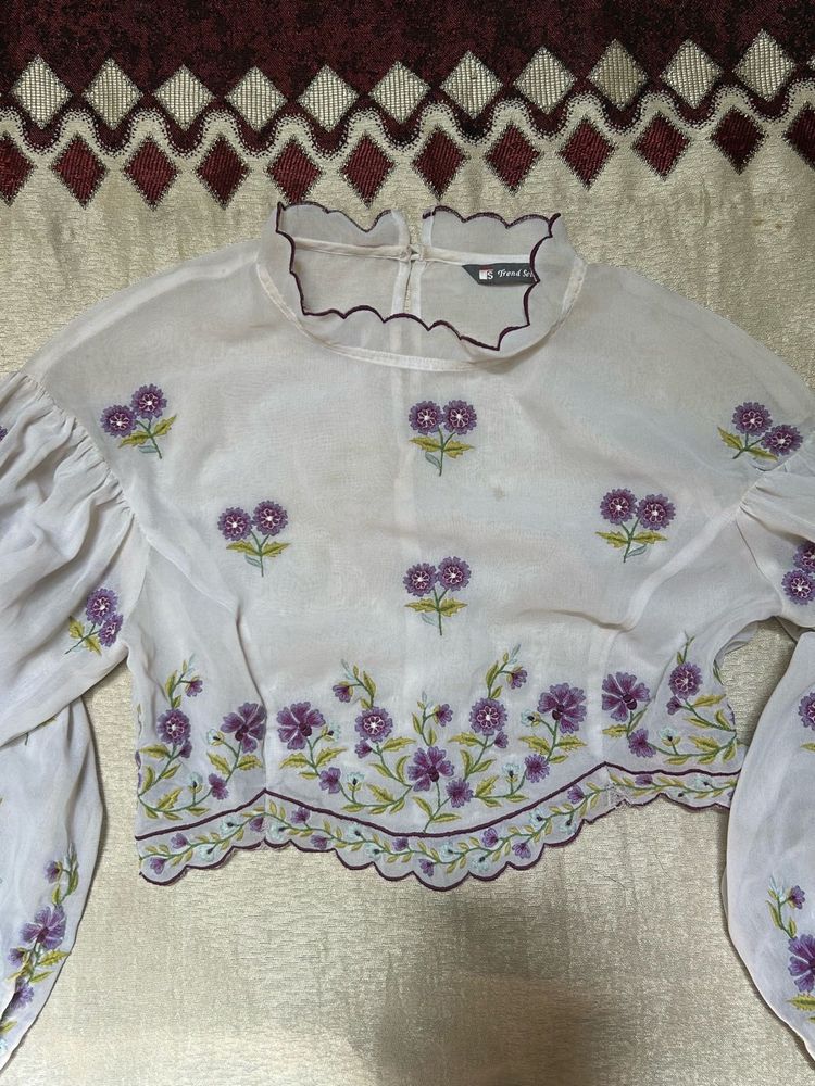 Bloom Embroidered Top