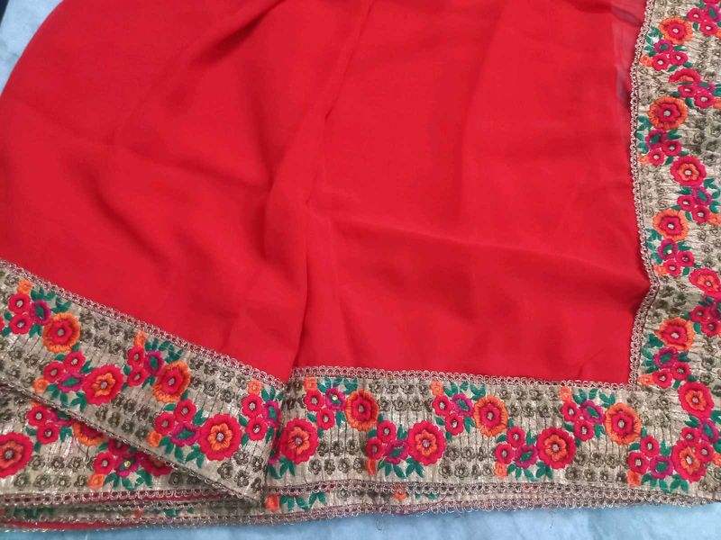 Beautiful Partywear Border Saree 🥻 ❤️