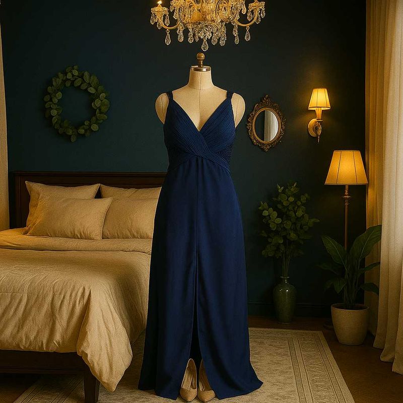 Sale🎉🎊Navy Blue Maxi Dress with Slit