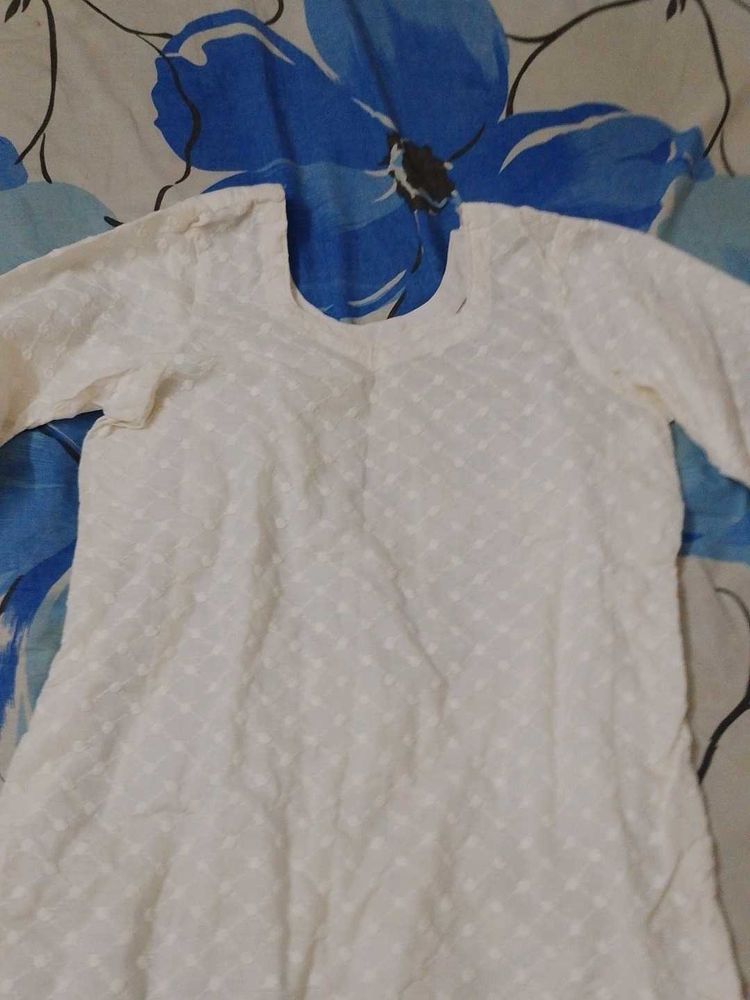Elegant White Kurti
