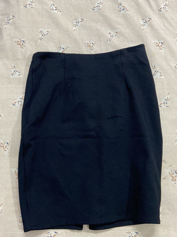 Black Body Con Skirt