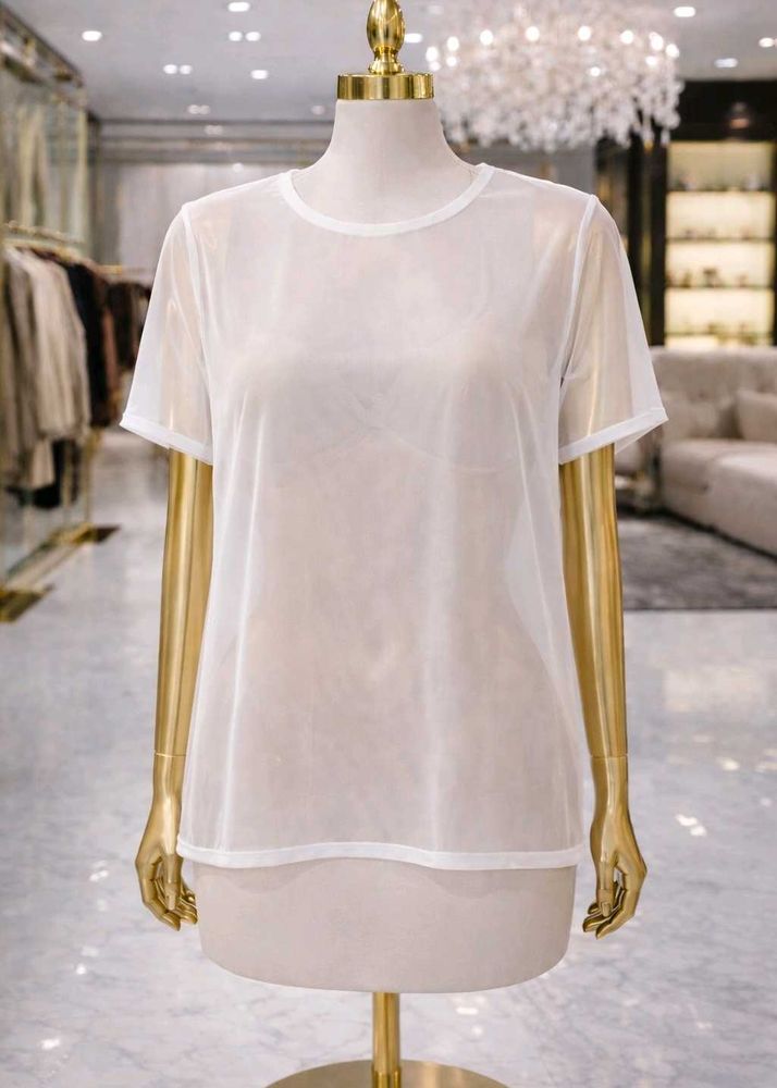 Sheer White Tshirt