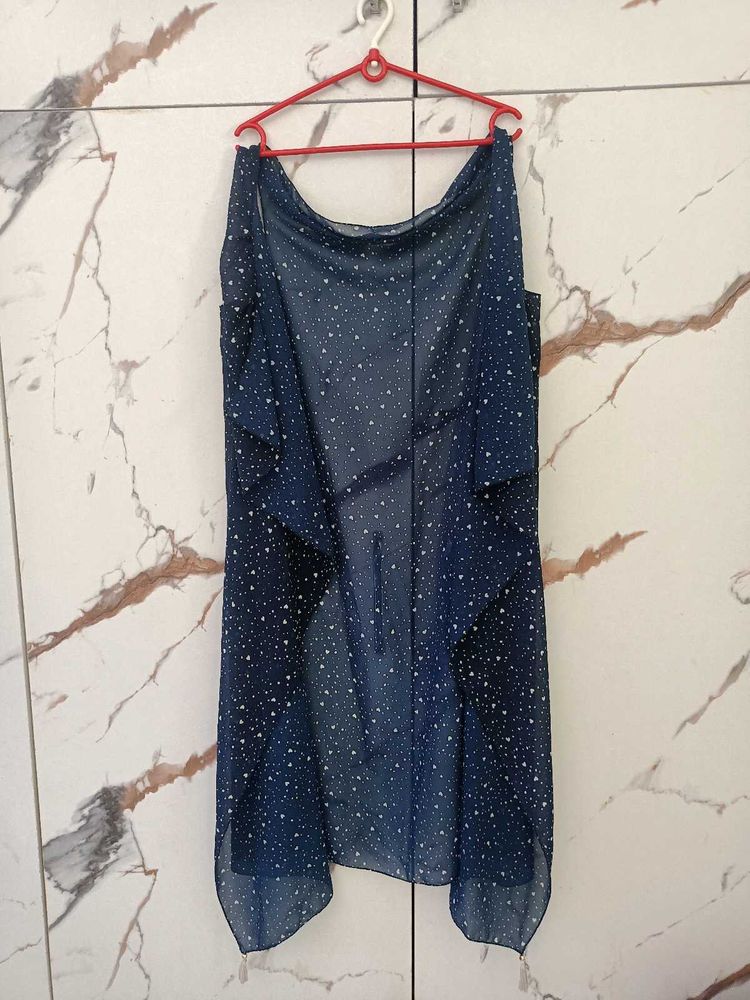 Navy Blue Star Print Shrug