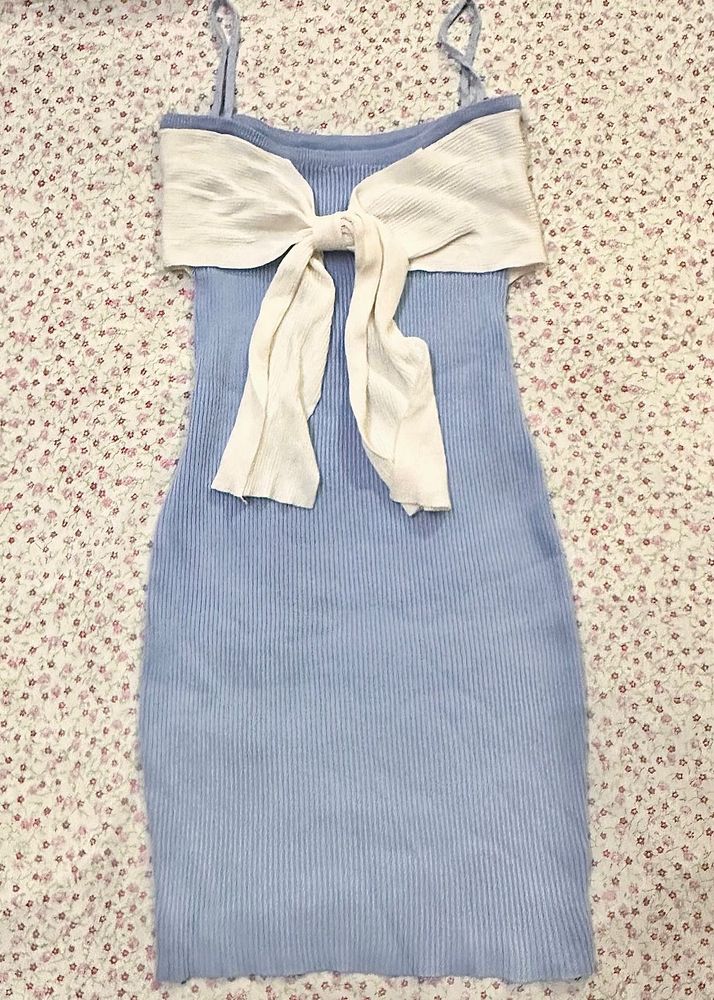 Blue Bodycon Mini Dress
