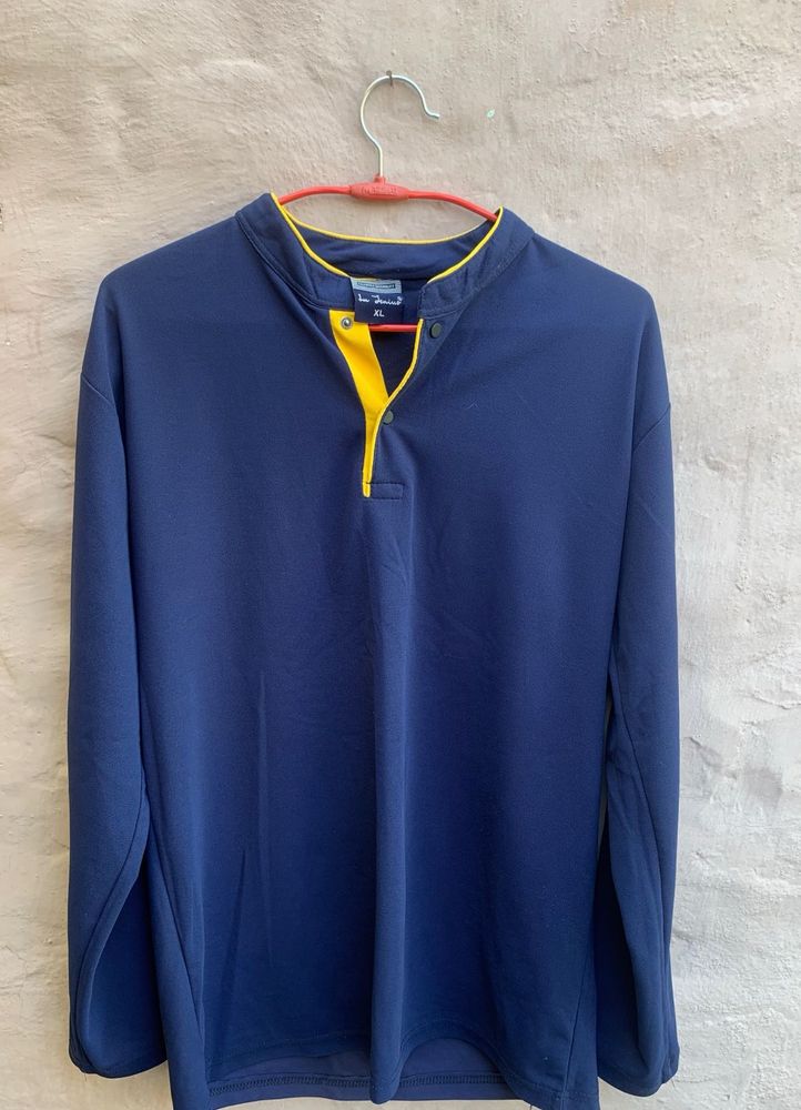 Navy Blue vintage Long Sleeve Shirt