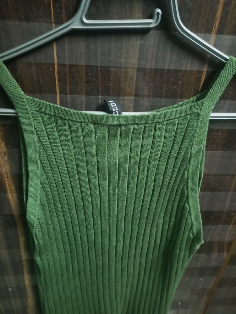H&amp;M Ribbed strappy top