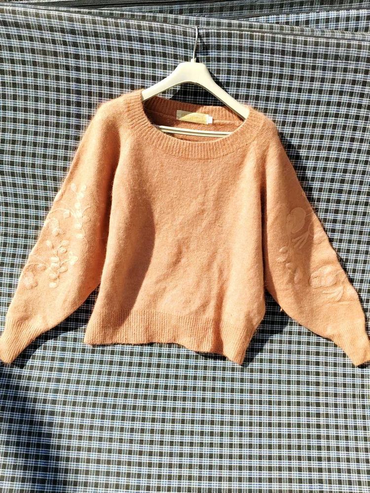 Floral Embroidered Sweater