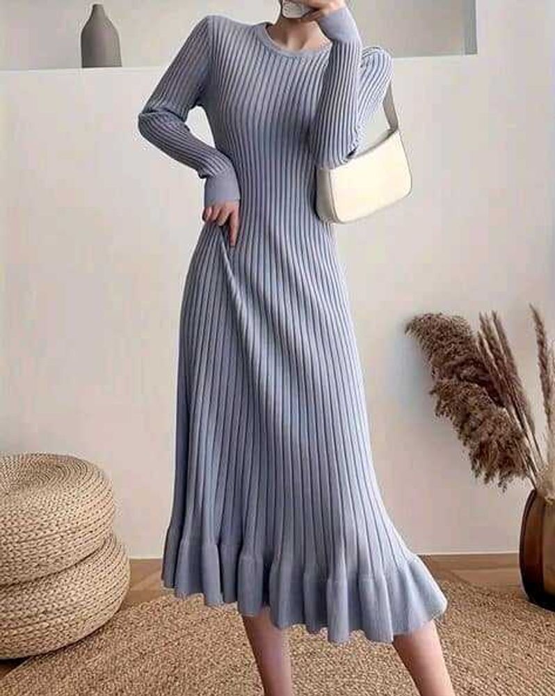 Elegant Knit Midi Dress