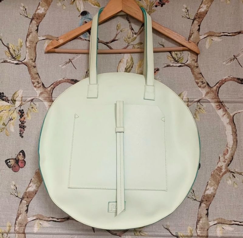 Sturdy Round Tote Bag - Mint Green