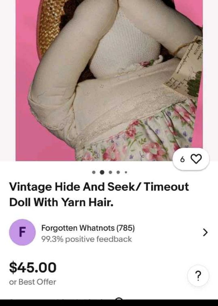 Vintage Hide &amp; Seek Timeout Doll