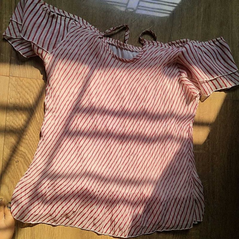 Striped Off-Shoulder Top