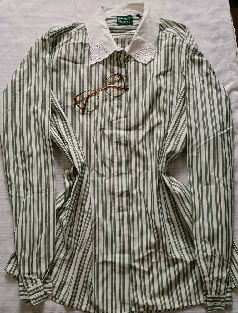 Striped Button-Down Shirt