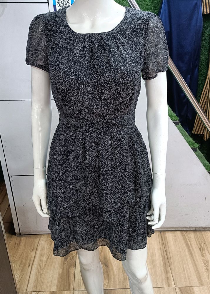 Black Flared Short One Piece