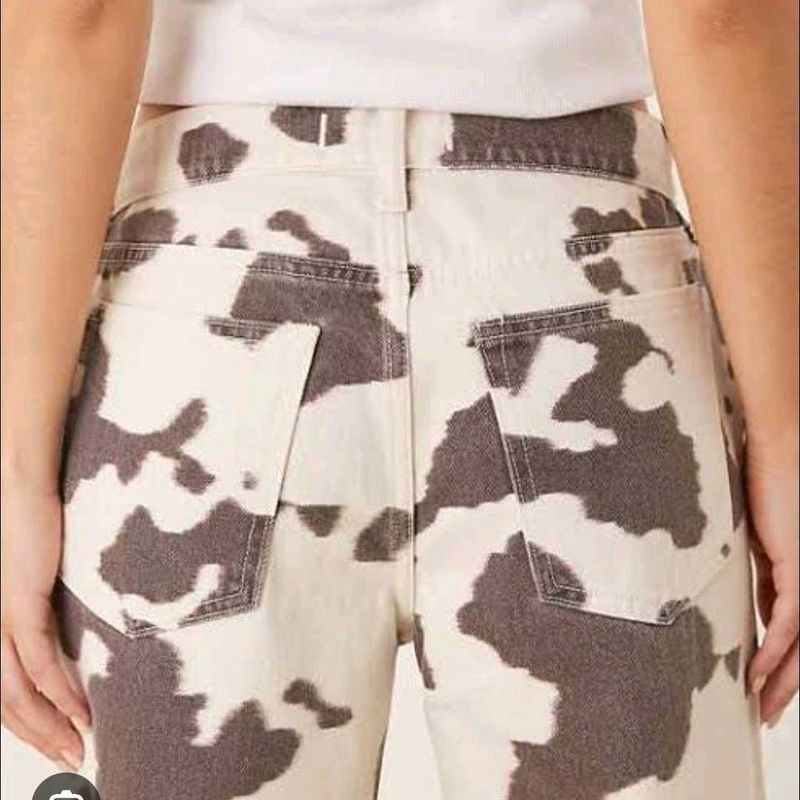 Cow Print Jeans
