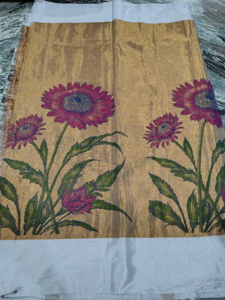 Tissue Floral Design Saree