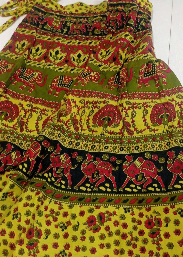 Ethnic Print Skirt wrap around skir