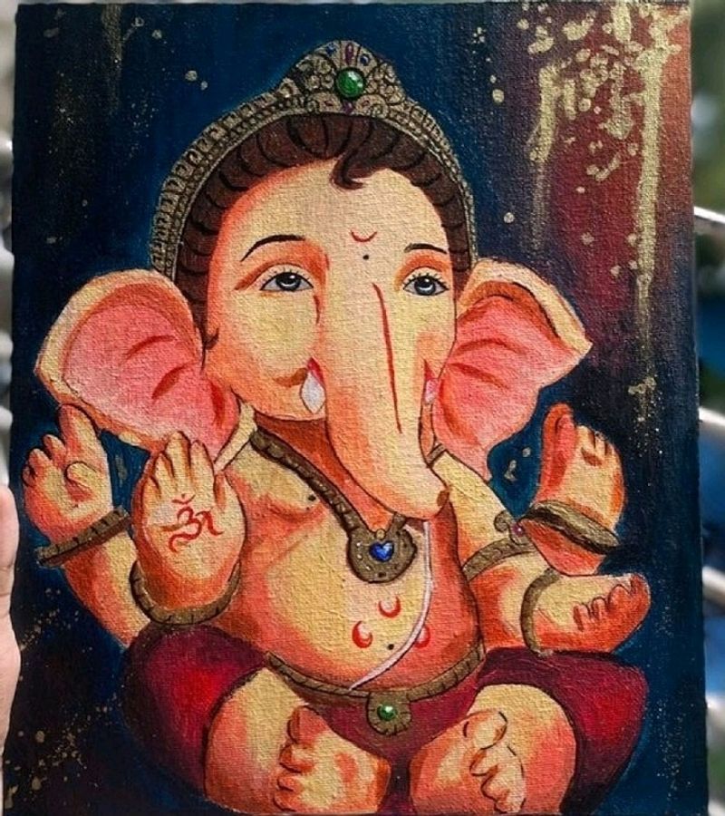 Ganesha Canvas Painting