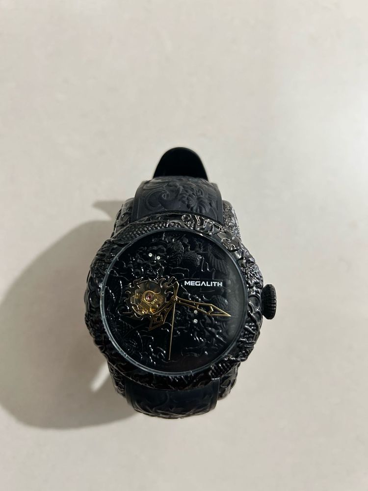 Black dragon automatic watch