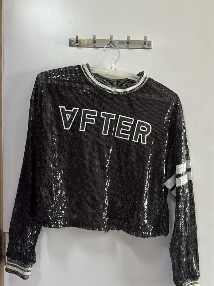 Sequined Crop Top