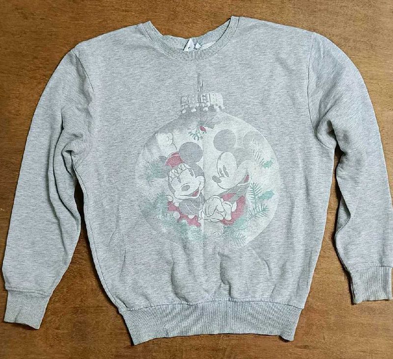 Vintage 90's Mickey &amp; Minnie Grey Sweatshirt