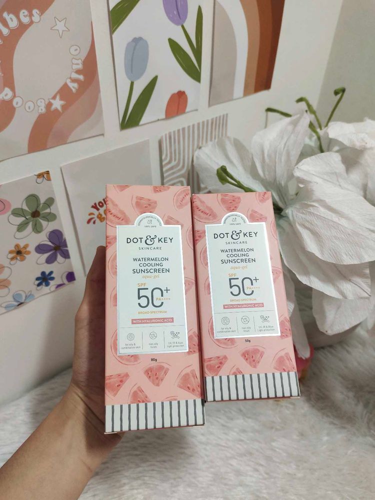 Combo of 2 Dot &amp; Key Sunscreen (80g+50g) 🍉🧊