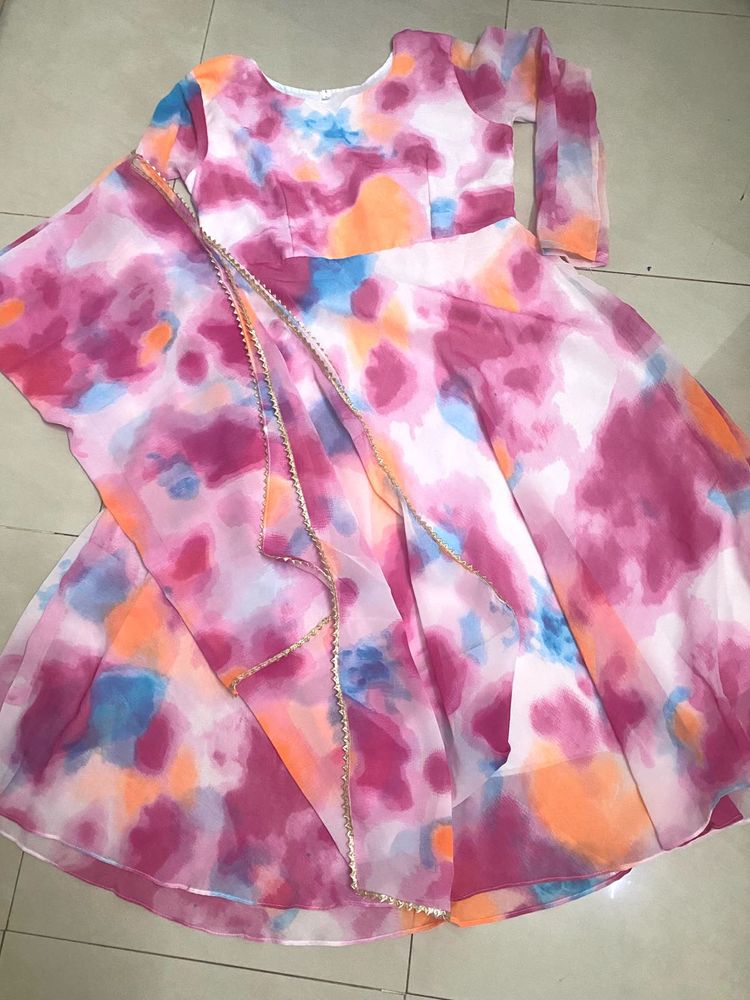 Anarkali Kurti With Dupatta(L)