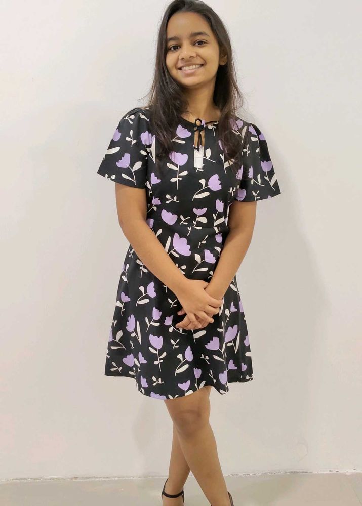 Floral Print Mini Dress