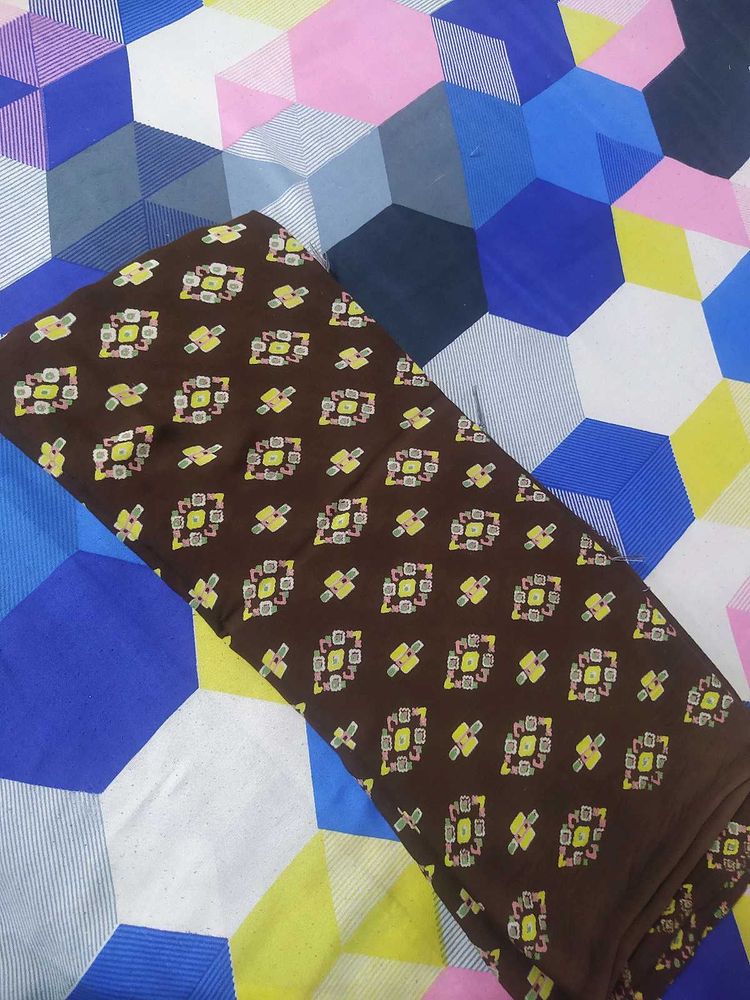 Brown Printed Dupatta