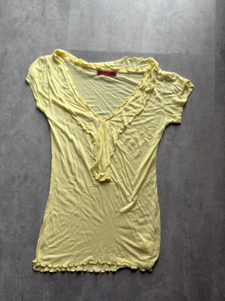 Yellow Ruffle Top