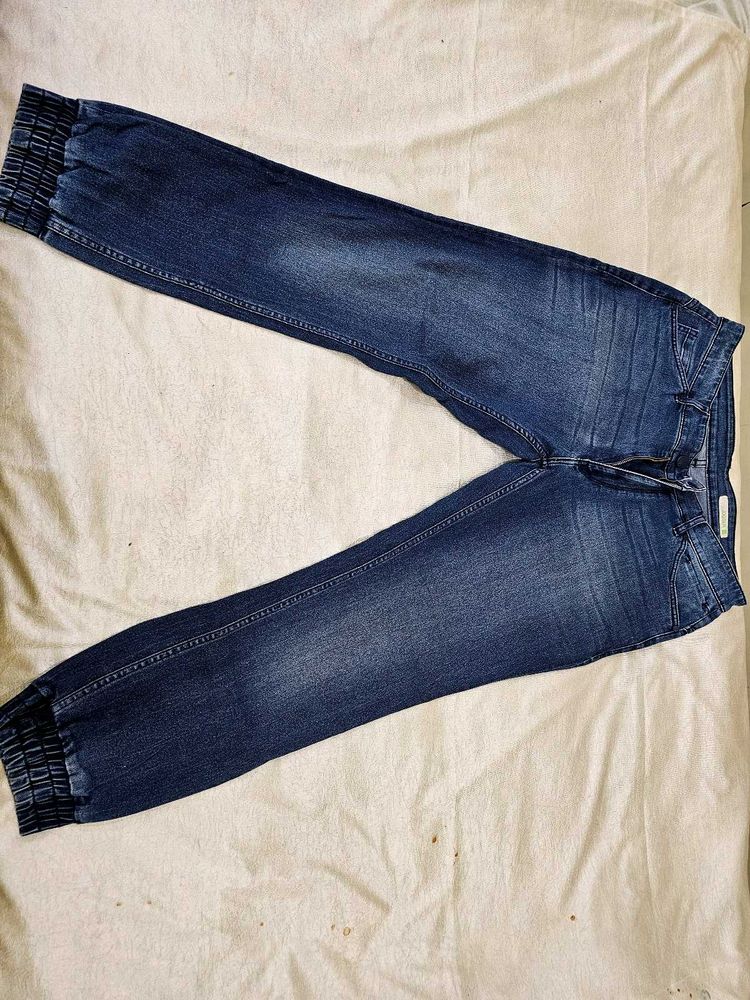 Blue Denim Joggers