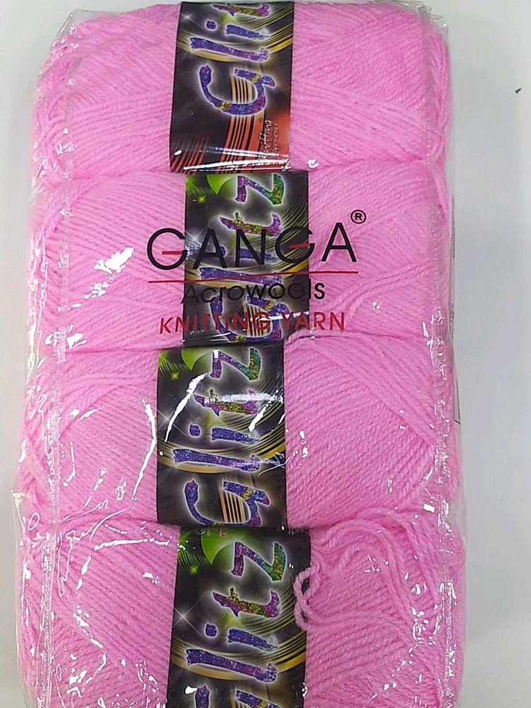 Ganga Acrowools Pink Yarn