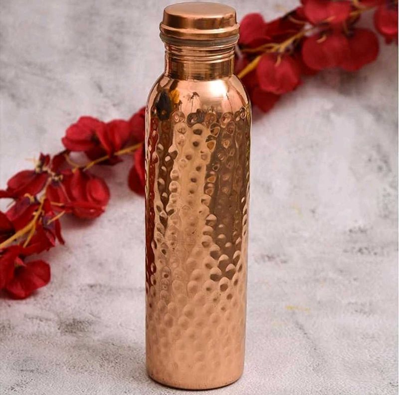 Copper Hammered Water Bottle - 1 Unit