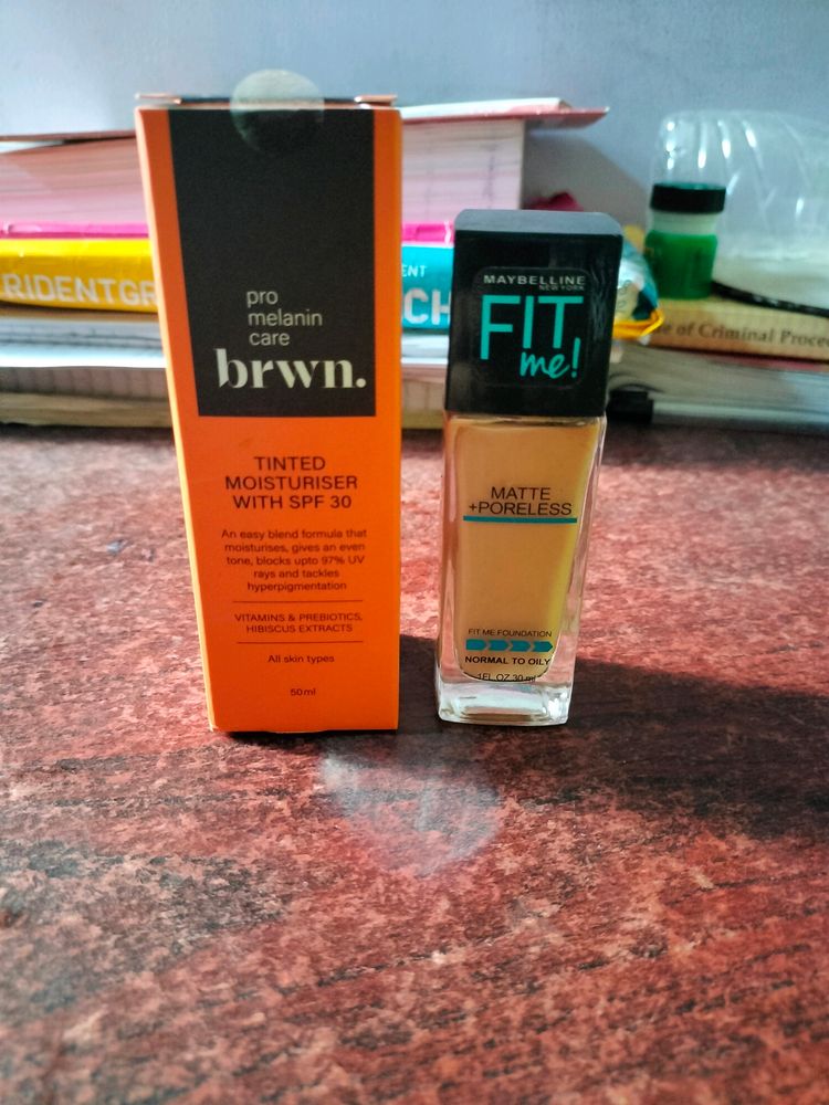 Brown.Tinted Moisturizer (Foundation) Fit Me 1+1