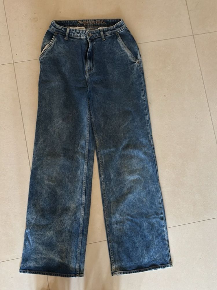 Wide Leg Denim Jeans