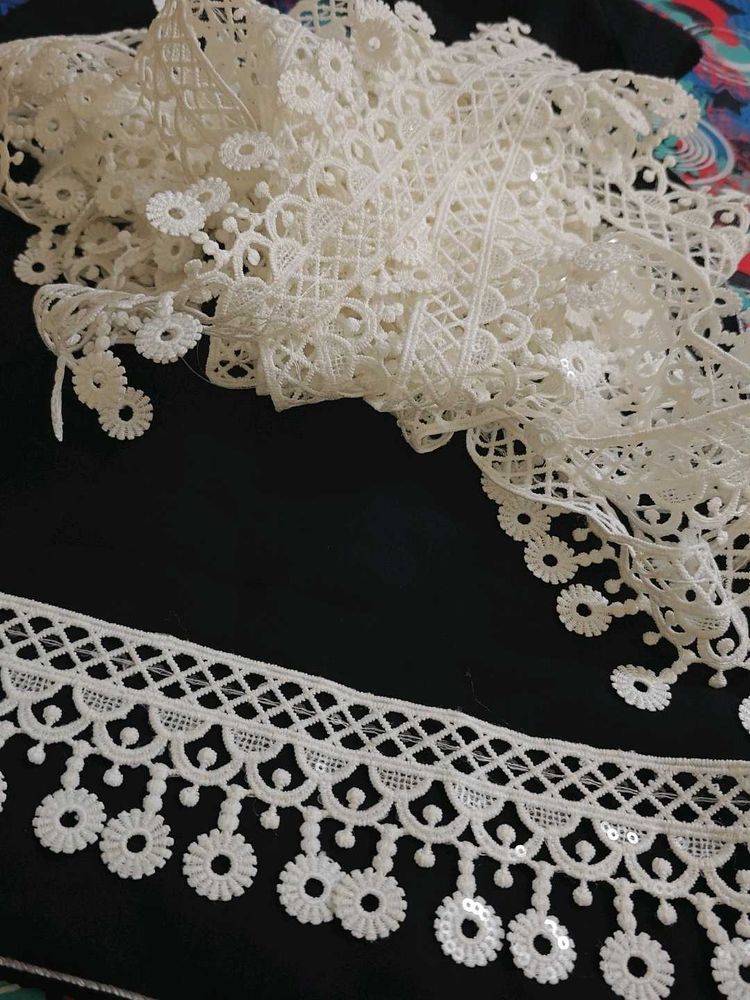 White Embroided Lace