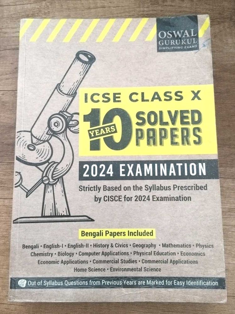 ICSE Class X 10 Years Solved Papers - Oswal