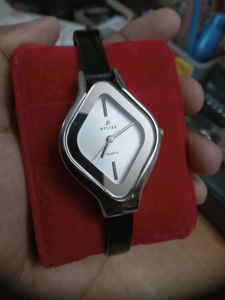 Unique Westar Quartz Watch-Diamond-Shaped Case