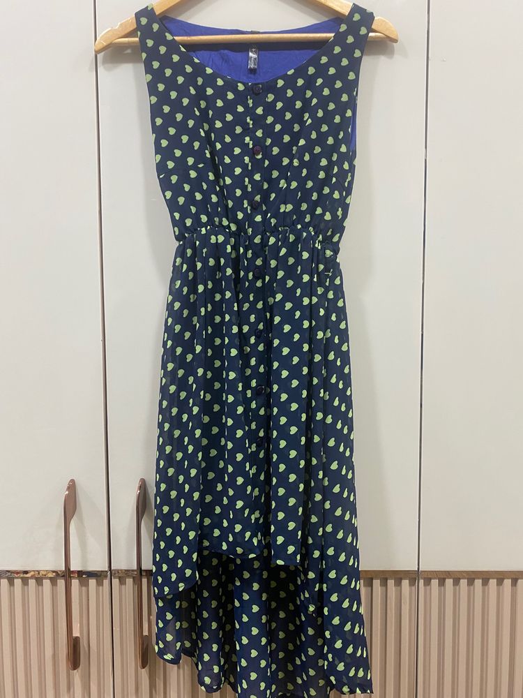 B + Vestry Women’s Flared Heart Printed A- Line Dress