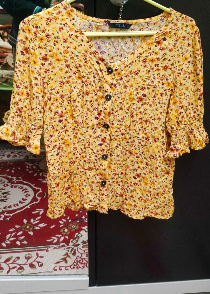 Floral Button-Down Top