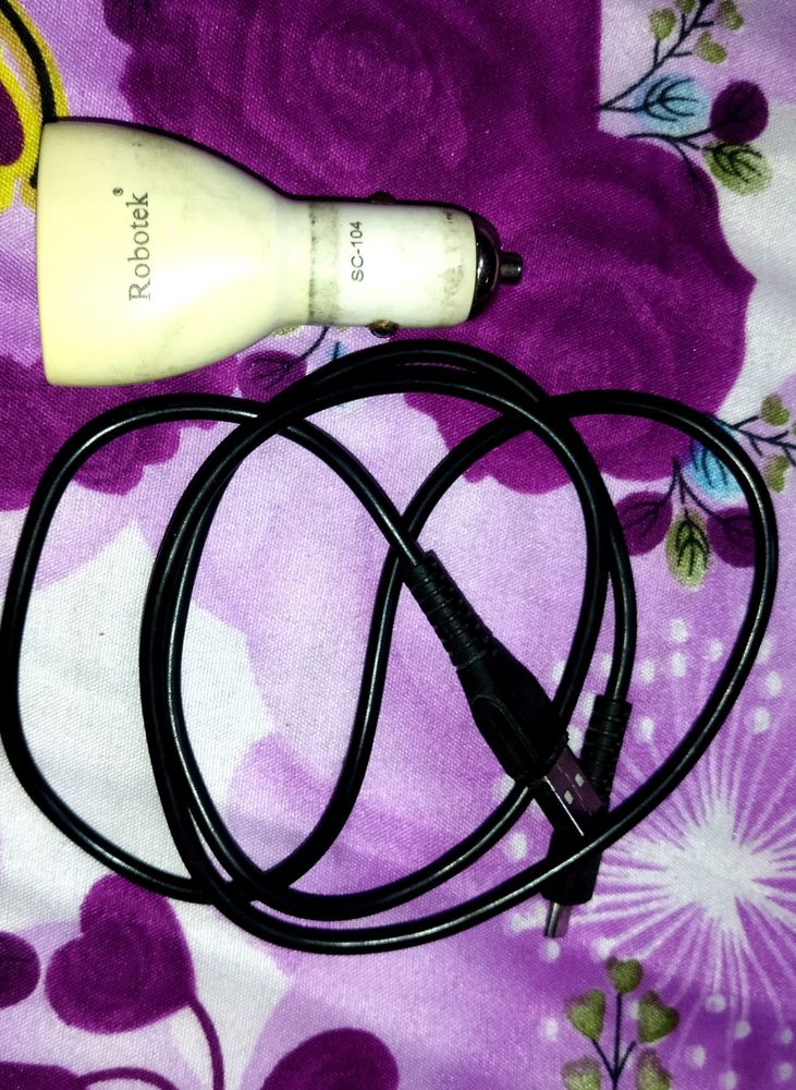 Car Charger &amp; Data Cable