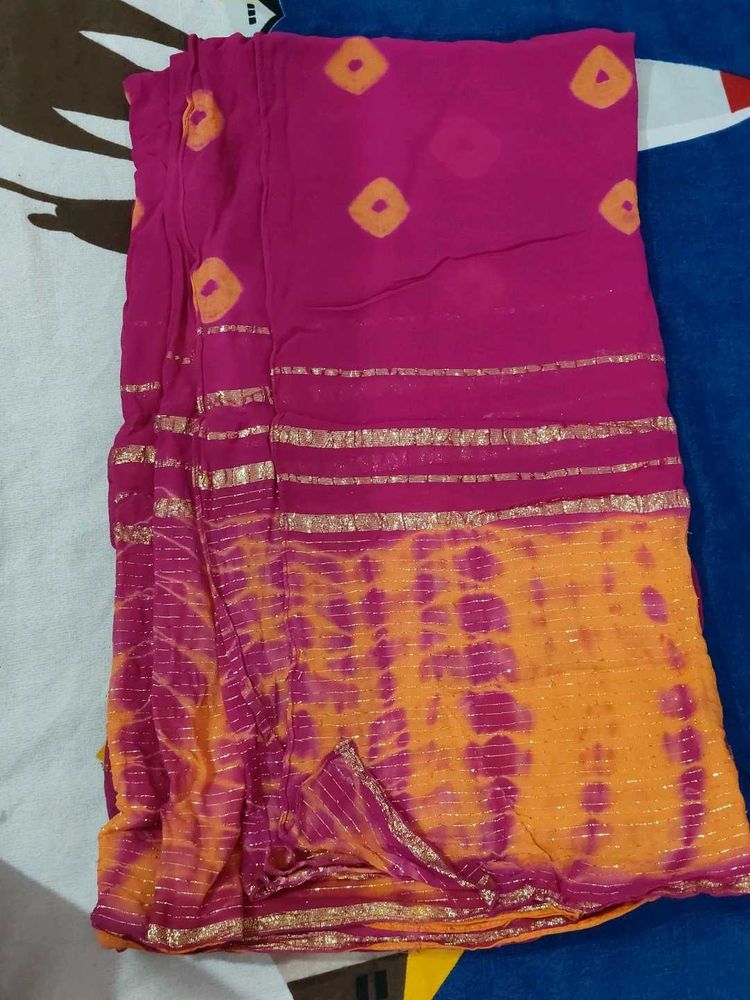 Pink &amp; Orange Saree