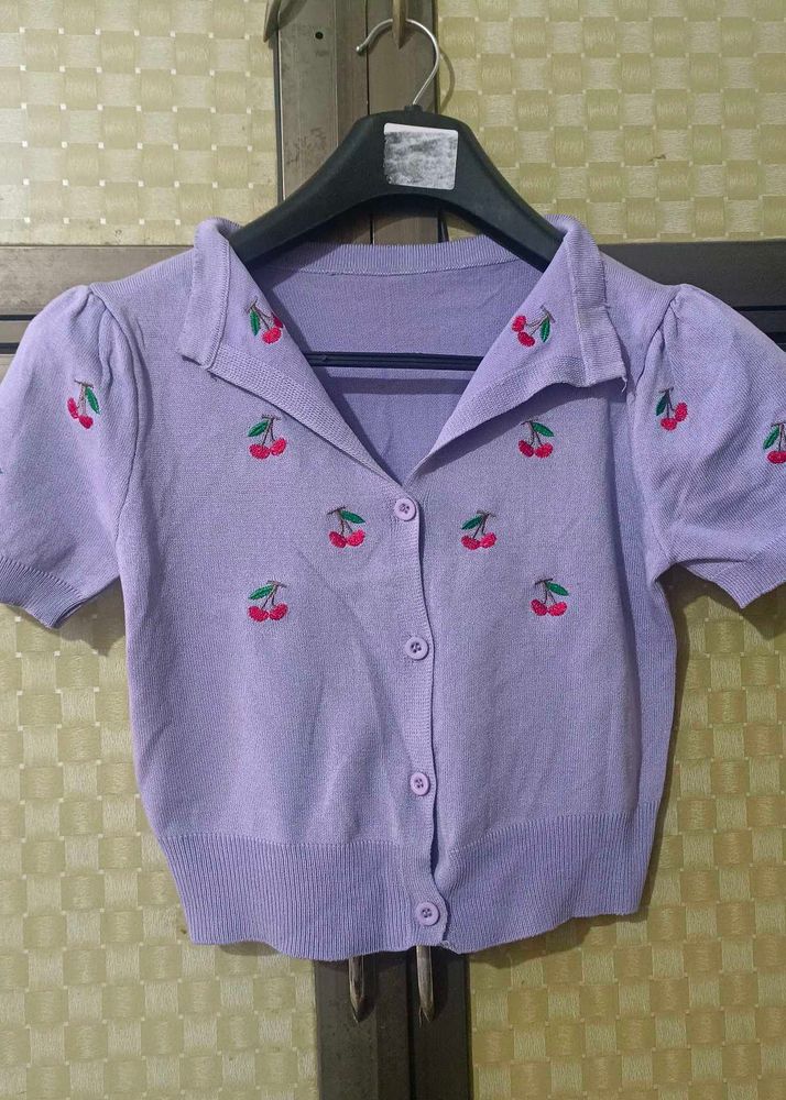 Cute Cherry Cardigan Top💜