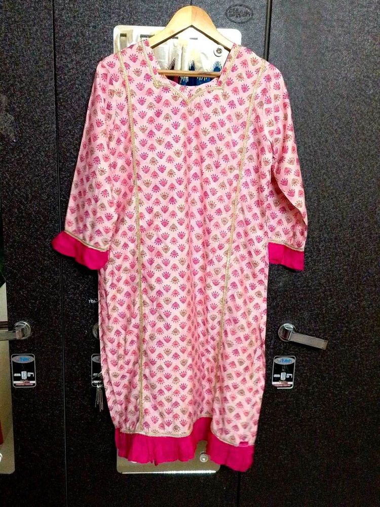 New Pink Printed Kurta💞