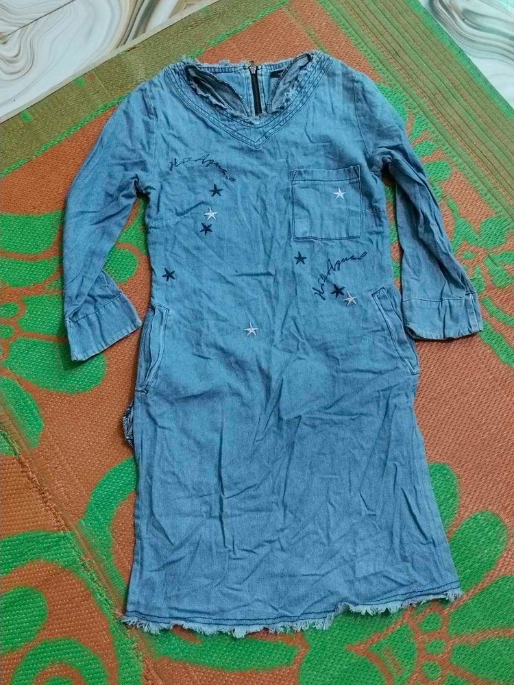 Denim Kurta