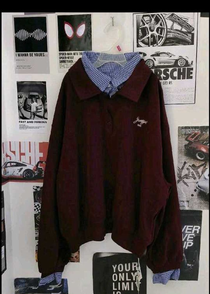 Burgundy Polo Sweater