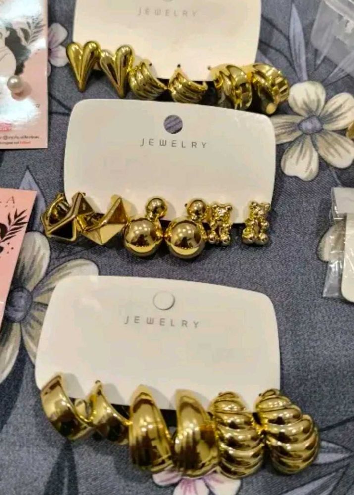 Gold Earring Set - Multiple Styles